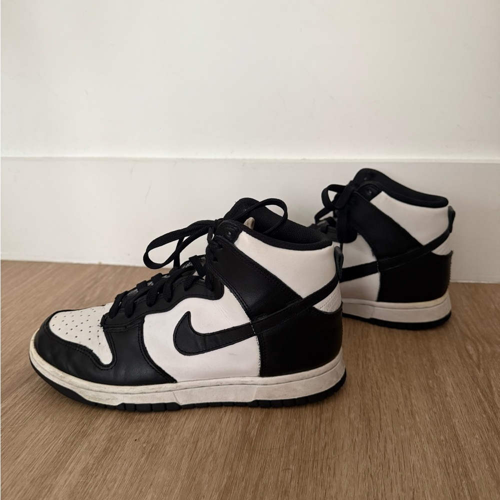 Nike Dunk High Top Black and White Sneakers